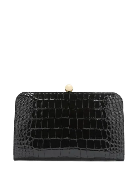 Furla Alba crocodile-print clutch