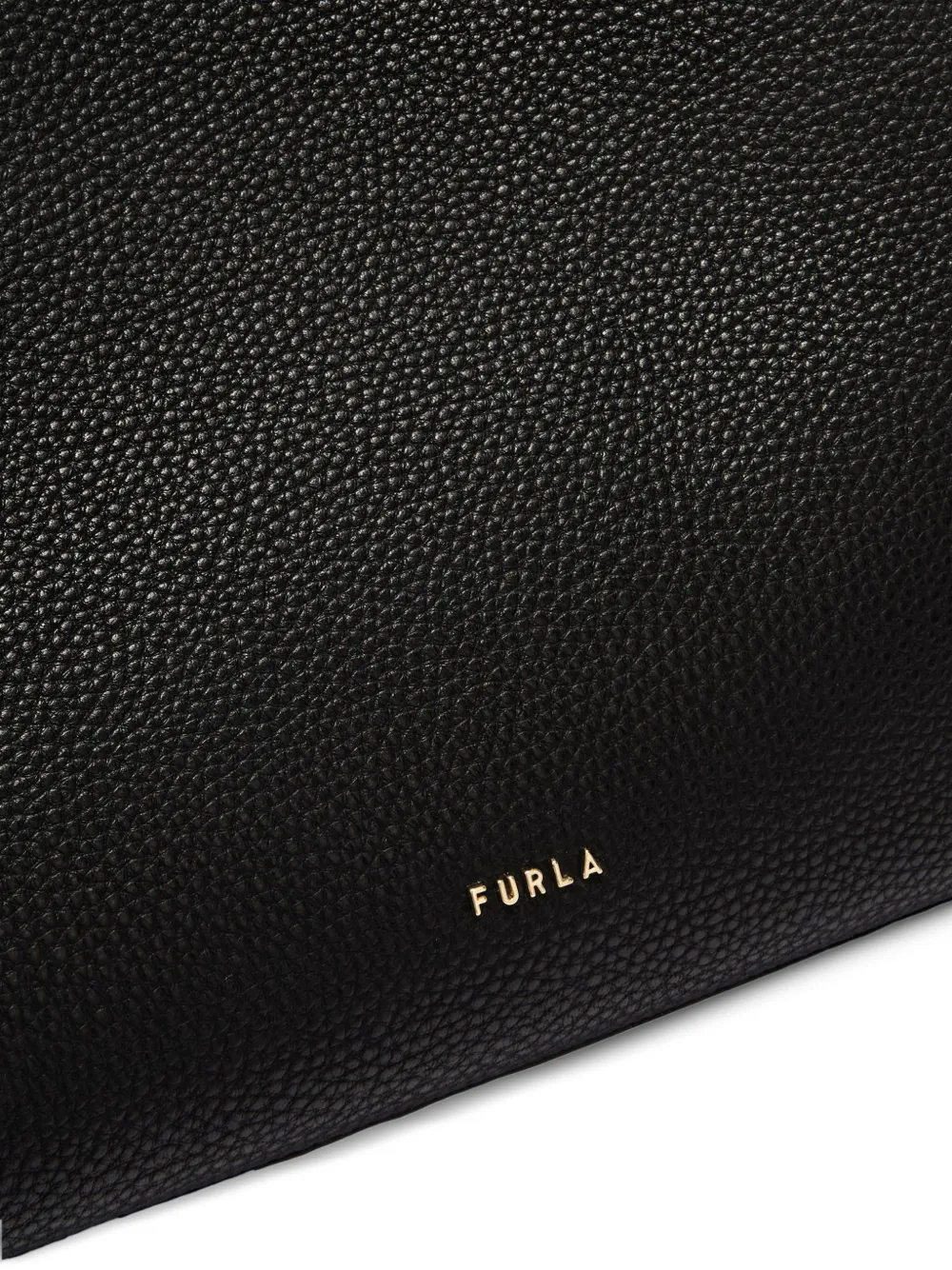Furla Large Ava Leather Tote Bag In Black