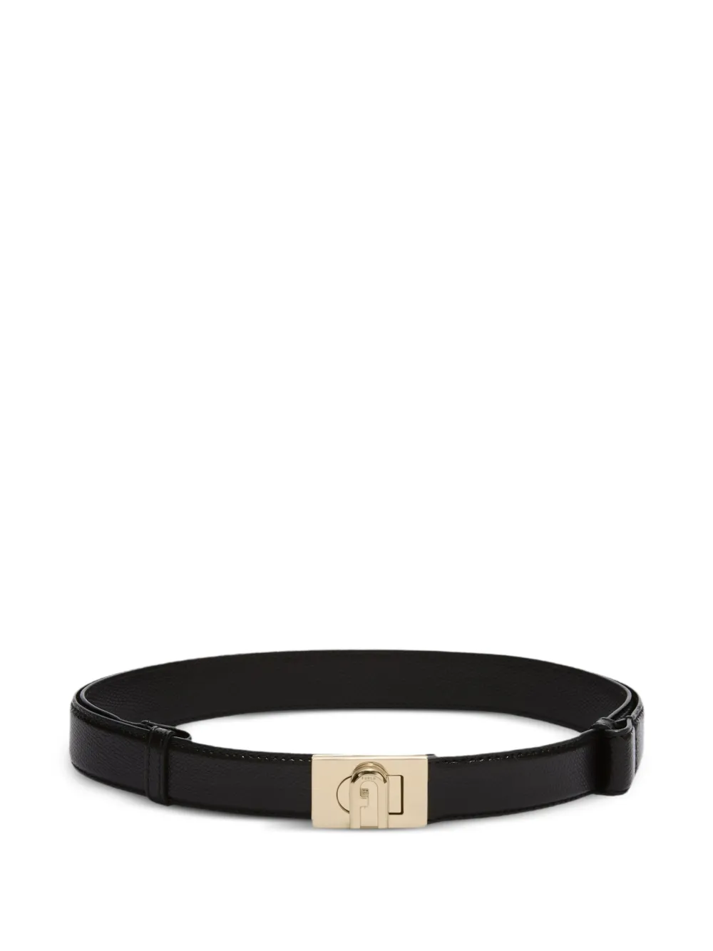 Furla 1927 Logo-buckle Belt In Black
