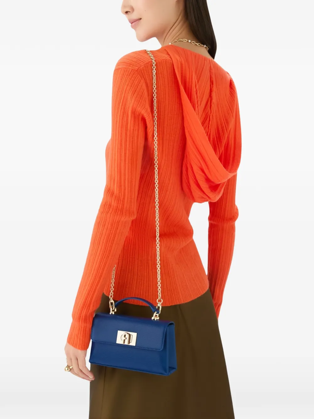 Furla 1927 leren shopper Blauw