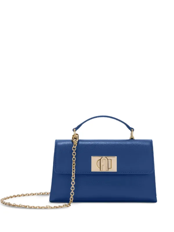 Furla 1927 レザーハンドバッグ ミニ | ブルー | FARFETCH JP