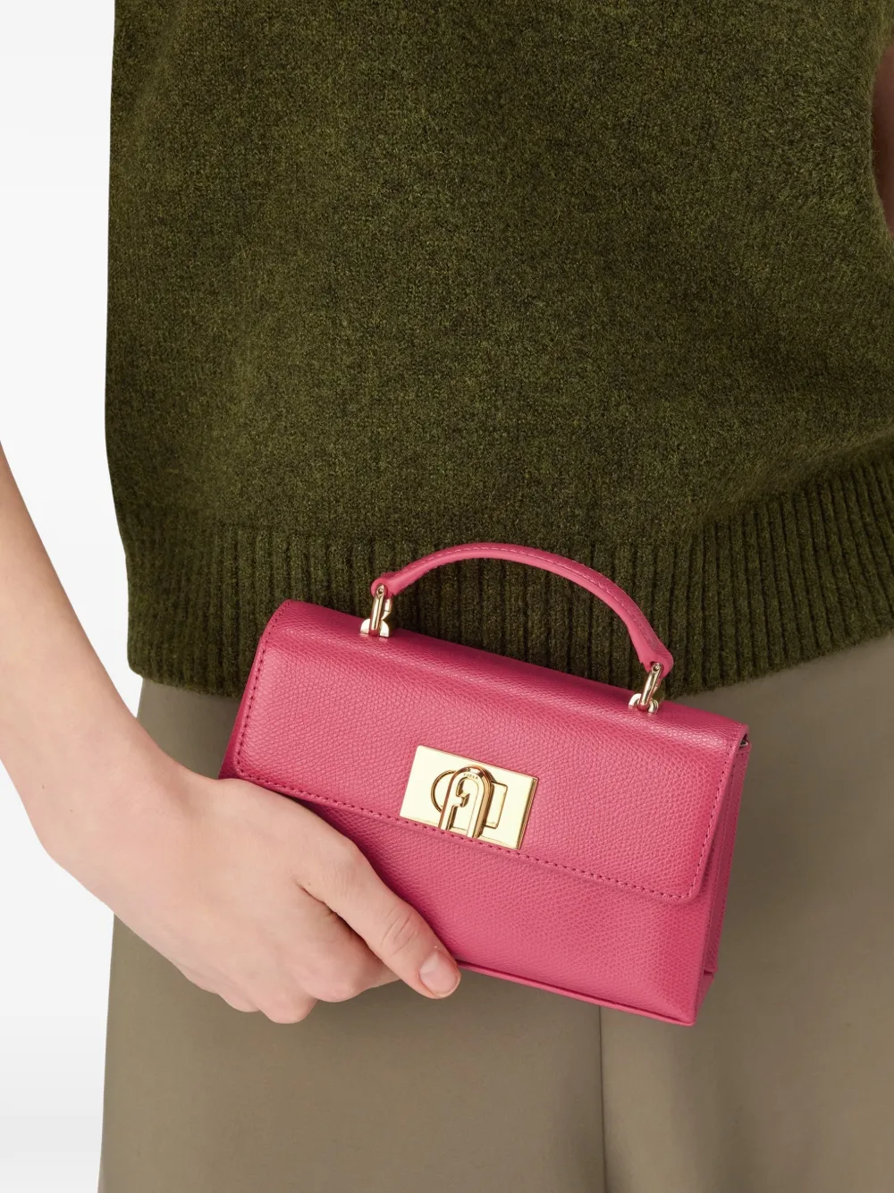 Furla 1927 leren shopper Roze