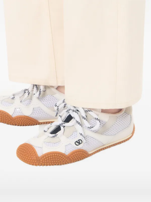Valentino Garavani Amphibia Sneaker In Rubberized Calfskin And