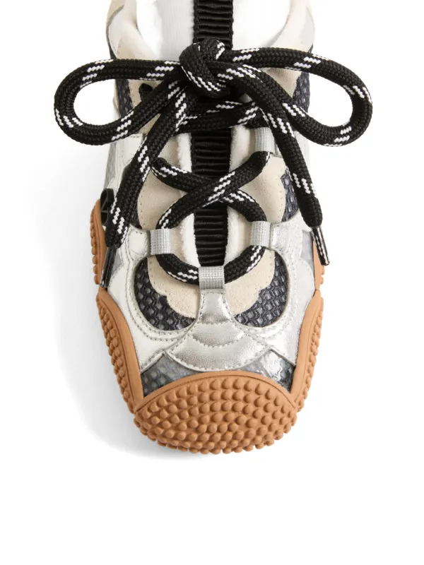 Valentino Garavani Amphibia Sneakers In Rubberized Calfskin And