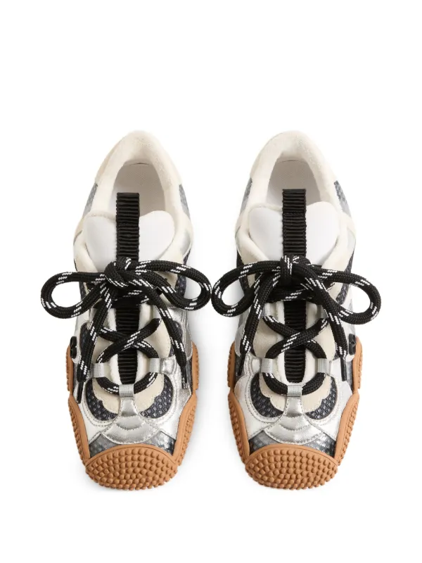 Valentino Garavani Amphibia Sneakers In Rubberized Calfskin And