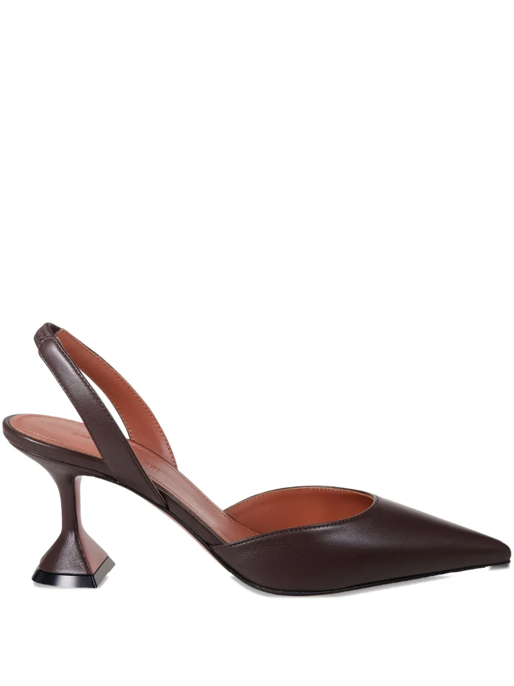 Amina Muaddi 70 mm Holli slingback pumps Bruin