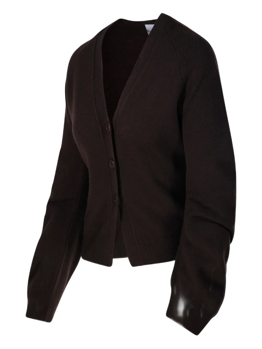 Nude Buttoned V-neck Cardigan In Brown