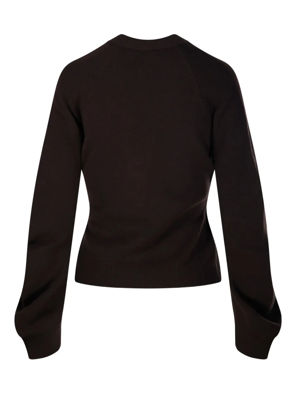 Nude Buttoned V-neck Cardigan In Brown