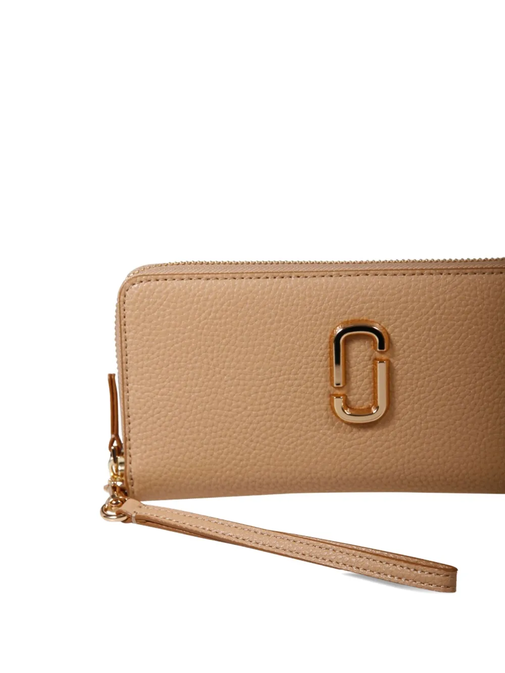 Marc Jacobs Logo-plaque Zipped Wallet In Brown