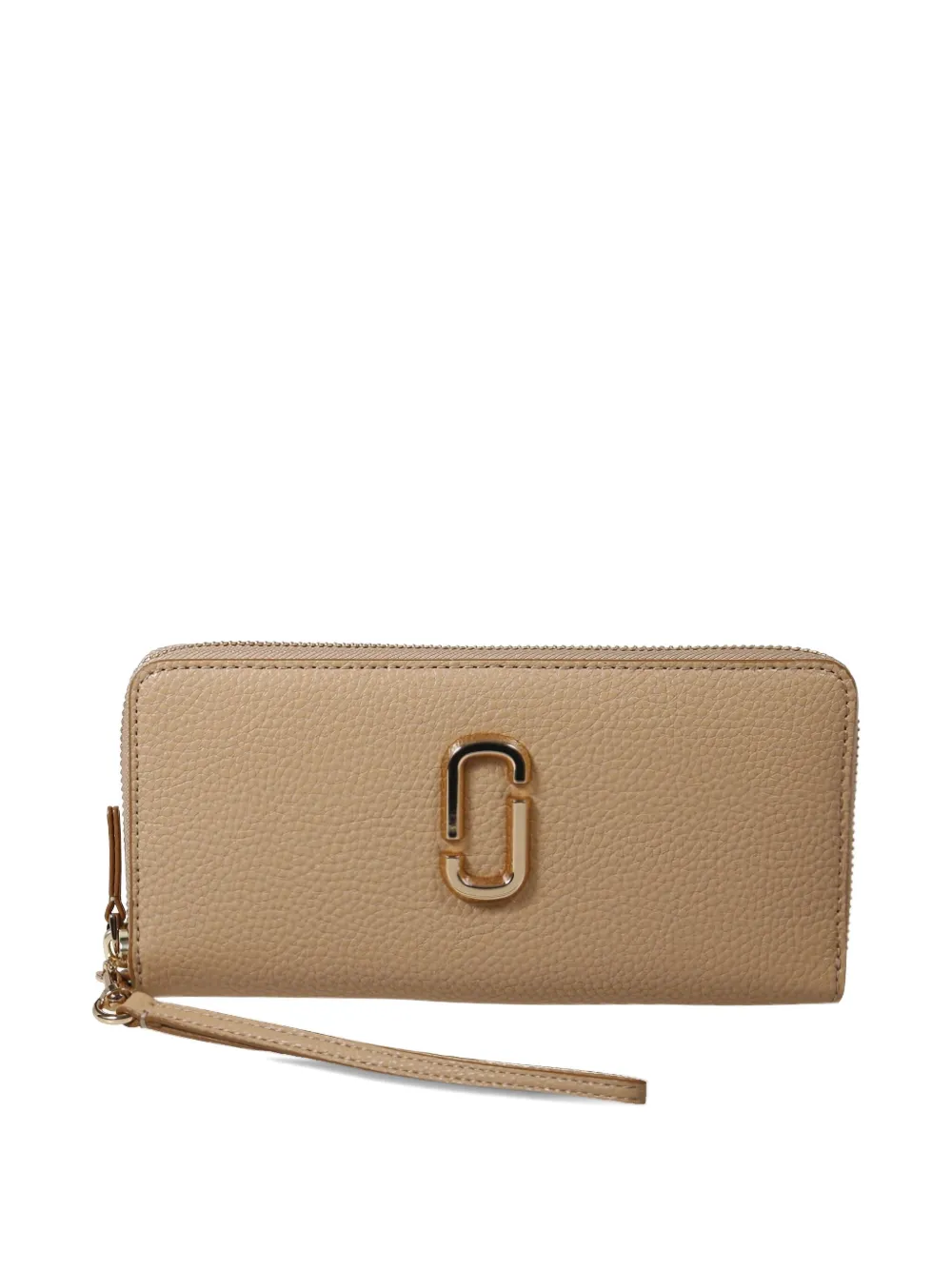 Marc Jacobs Logo-plaque Zipped Wallet In Brown