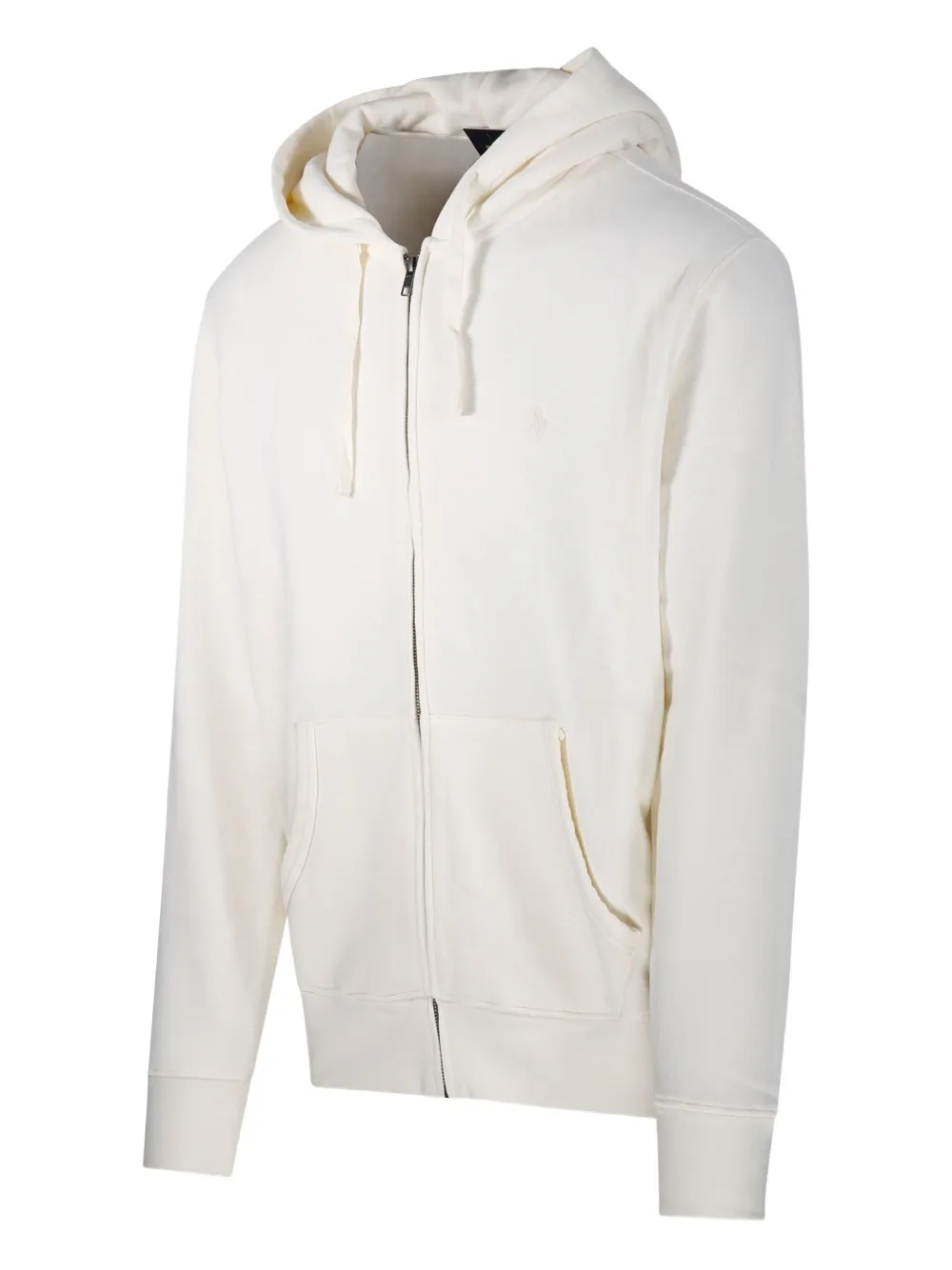 Ralph Lauren Hooded Sweatshirt With Ribbed Cuffs And Hem In White