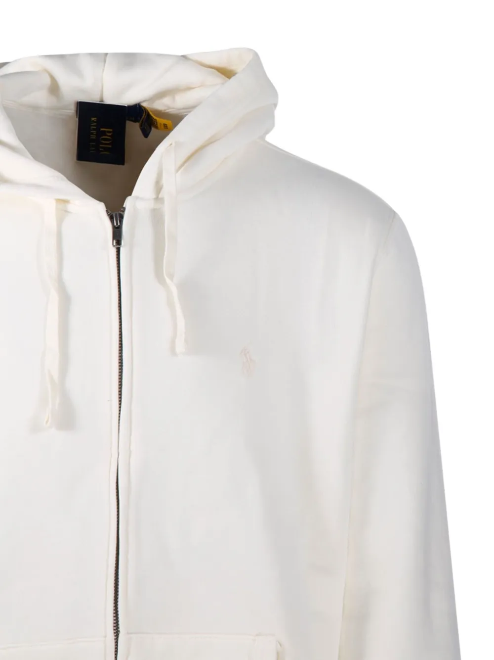Ralph Lauren Hooded Sweatshirt With Ribbed Cuffs And Hem In White