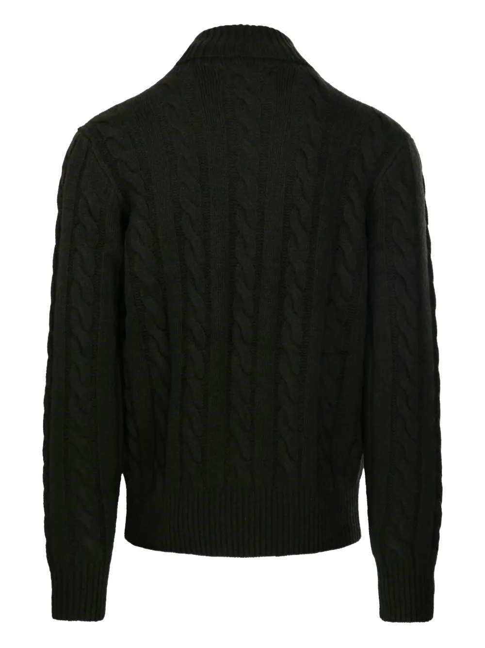 Ralph Lauren Cable-knit Roll-neck Sweater In Black