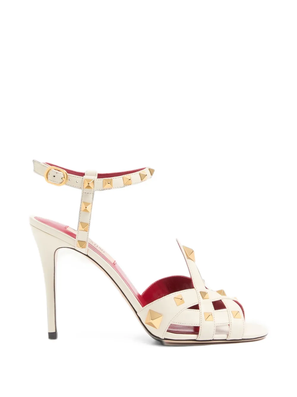 Valentino Garavani Sandali Studdy con cinturini 100mm - Toni neutri