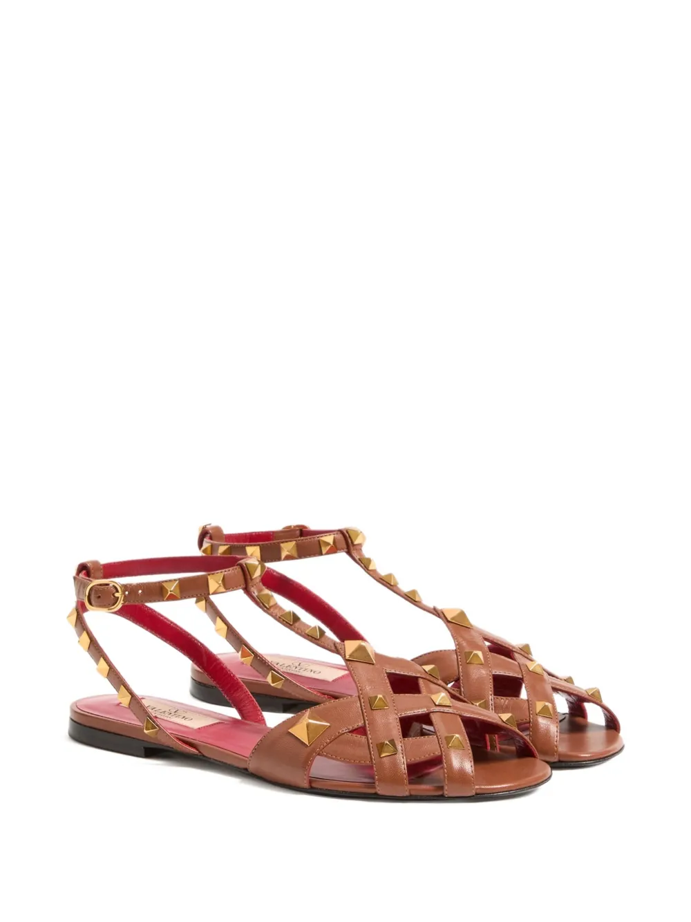 Valentino Studdy Sandals In Pink