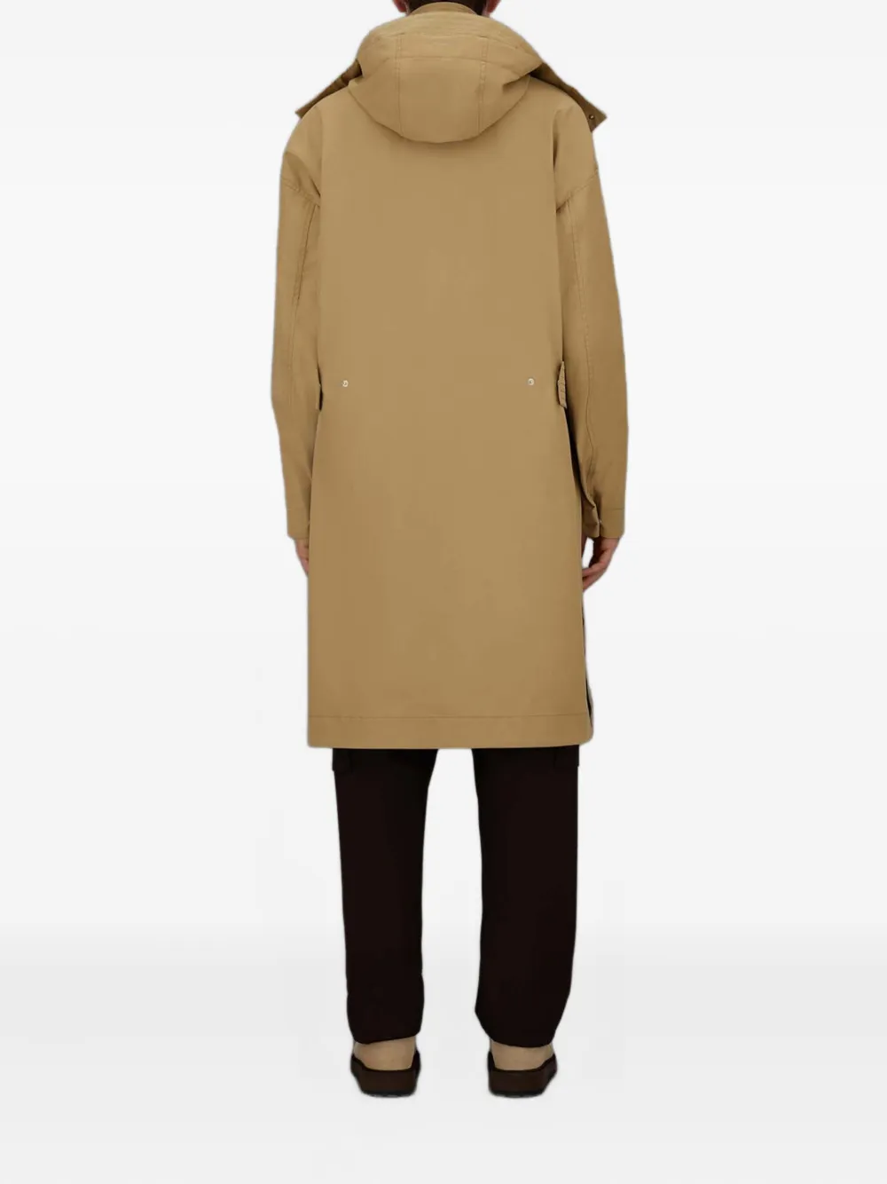 Laminar Hooded Pocket Parka Coat In Neutral