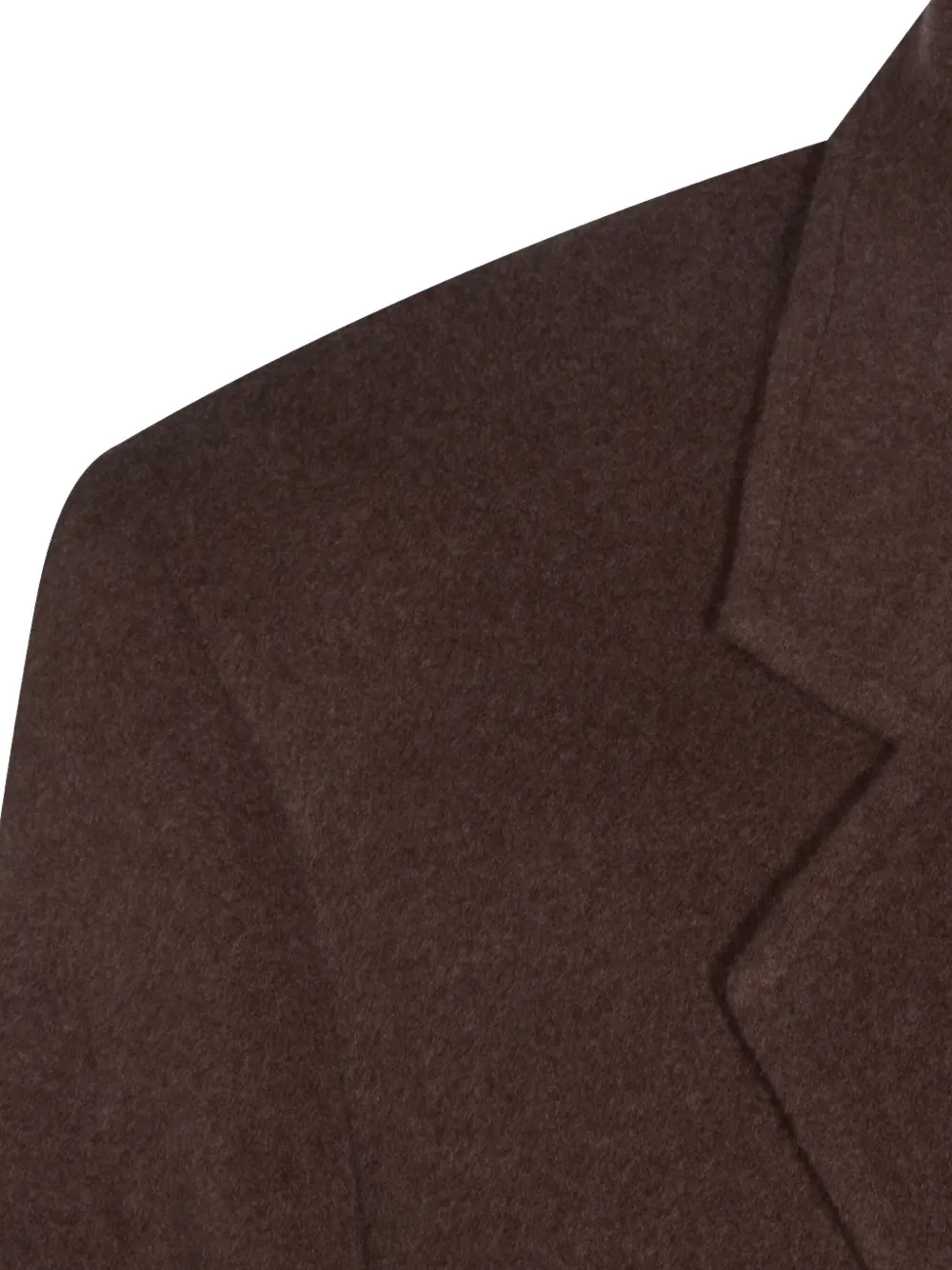 Auralee Long Double-breasted Coat Notched Lapels In Brown