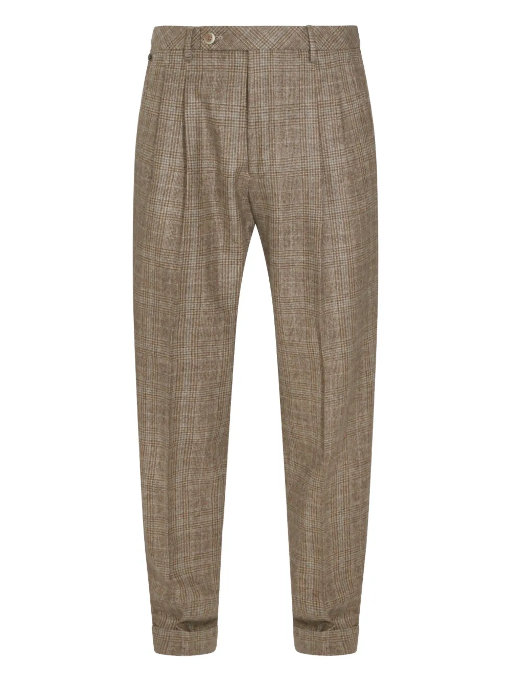 GTA  Pantalone Geplooide geruite broek | Bruin | Image 1
