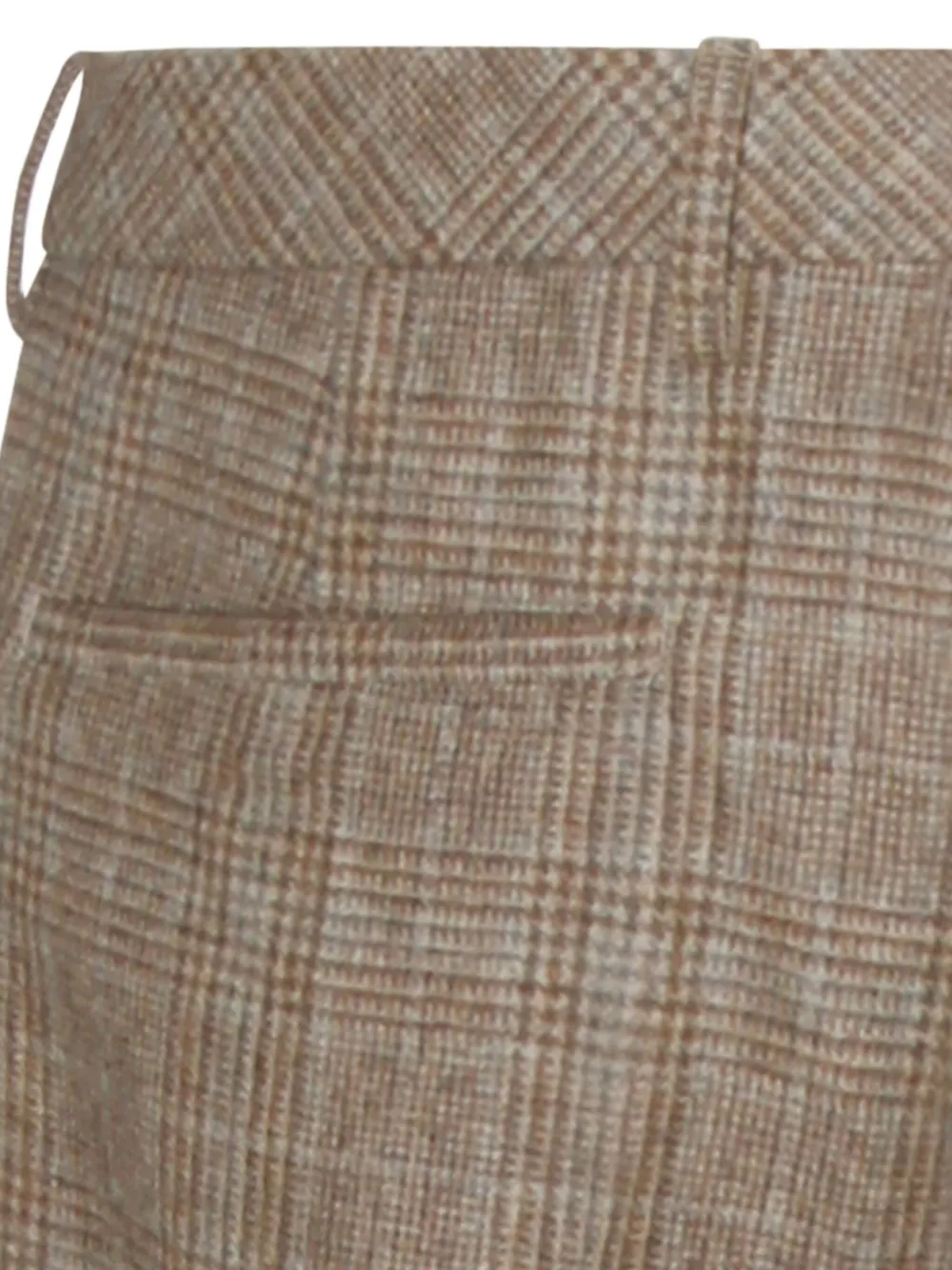 Gta Pantalone Pleated Check Pants In Brown