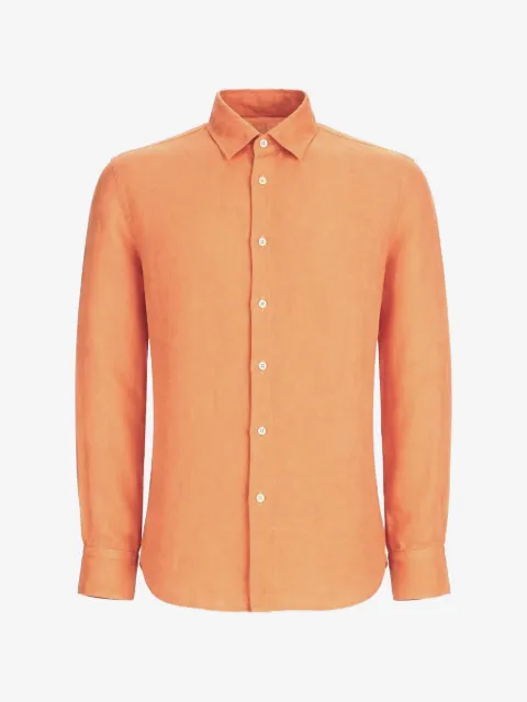 120% Lino button-down long-sleeve shirt