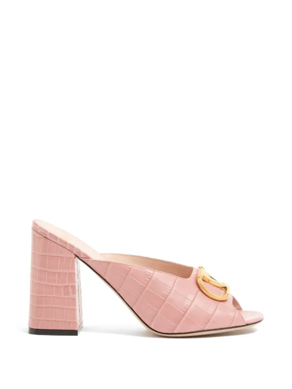 Valentino Garavani Vlogo Slide Sandals in Pink