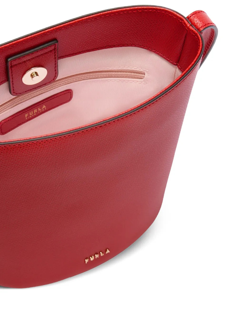 Furla Roxie leren bucket-tas met bedel Rood
