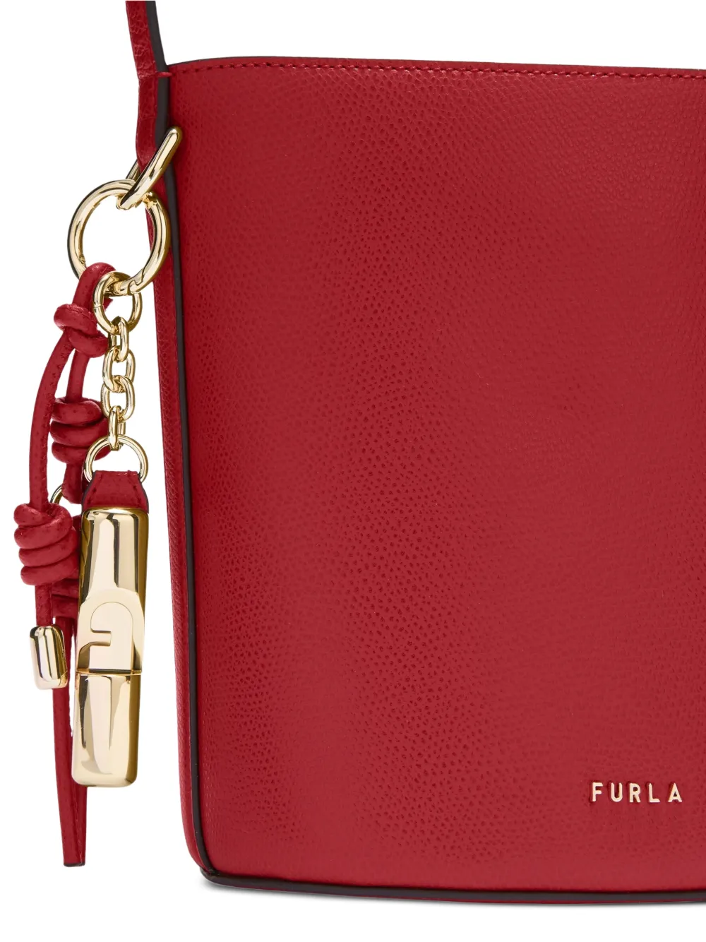 Furla Roxie leren bucket-tas met bedel Rood