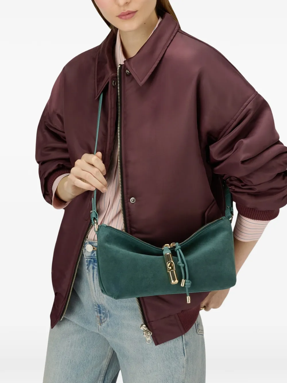 Furla Debby schoudertas Groen