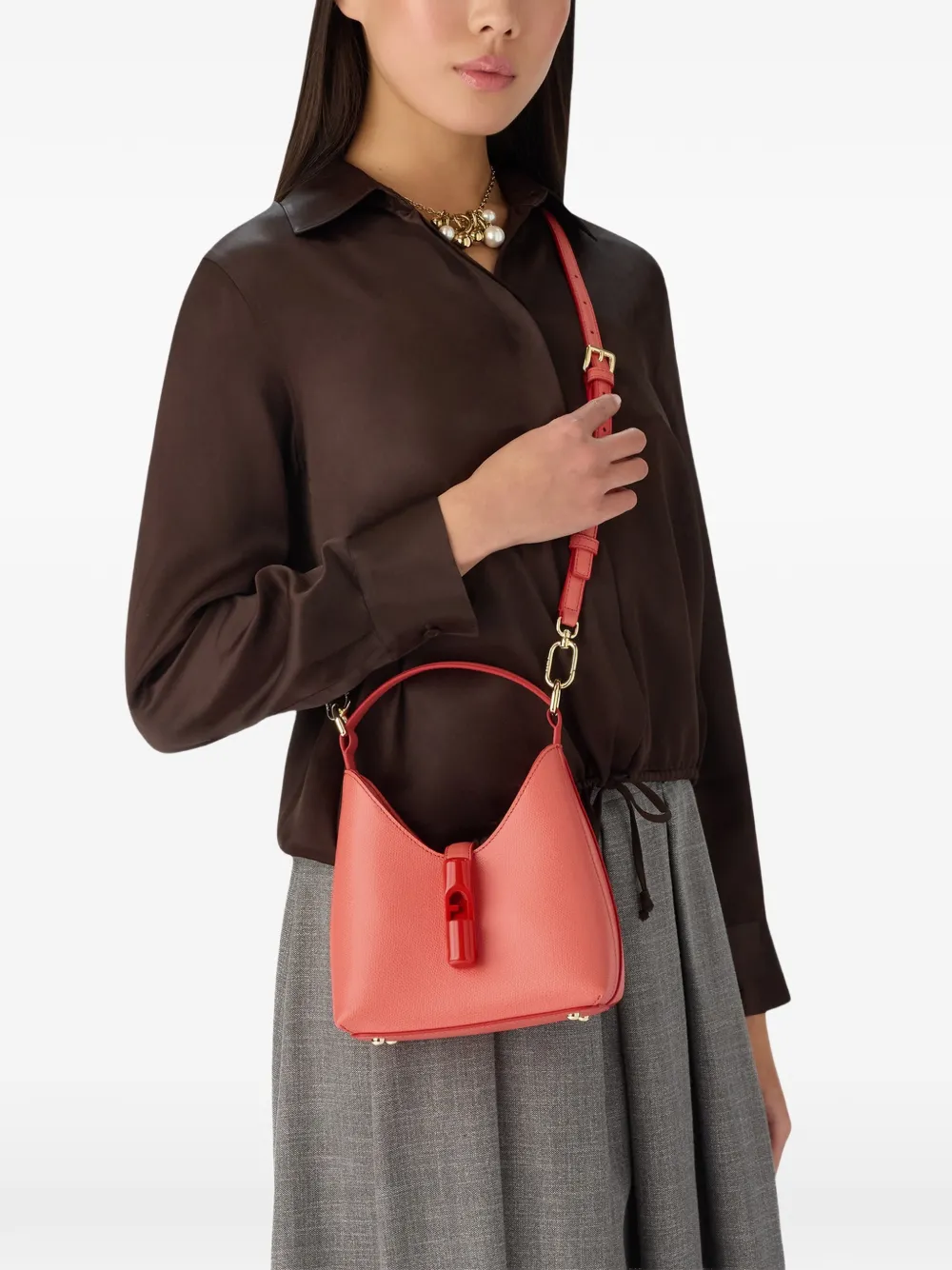 Furla Iride mini-shopper Oranje