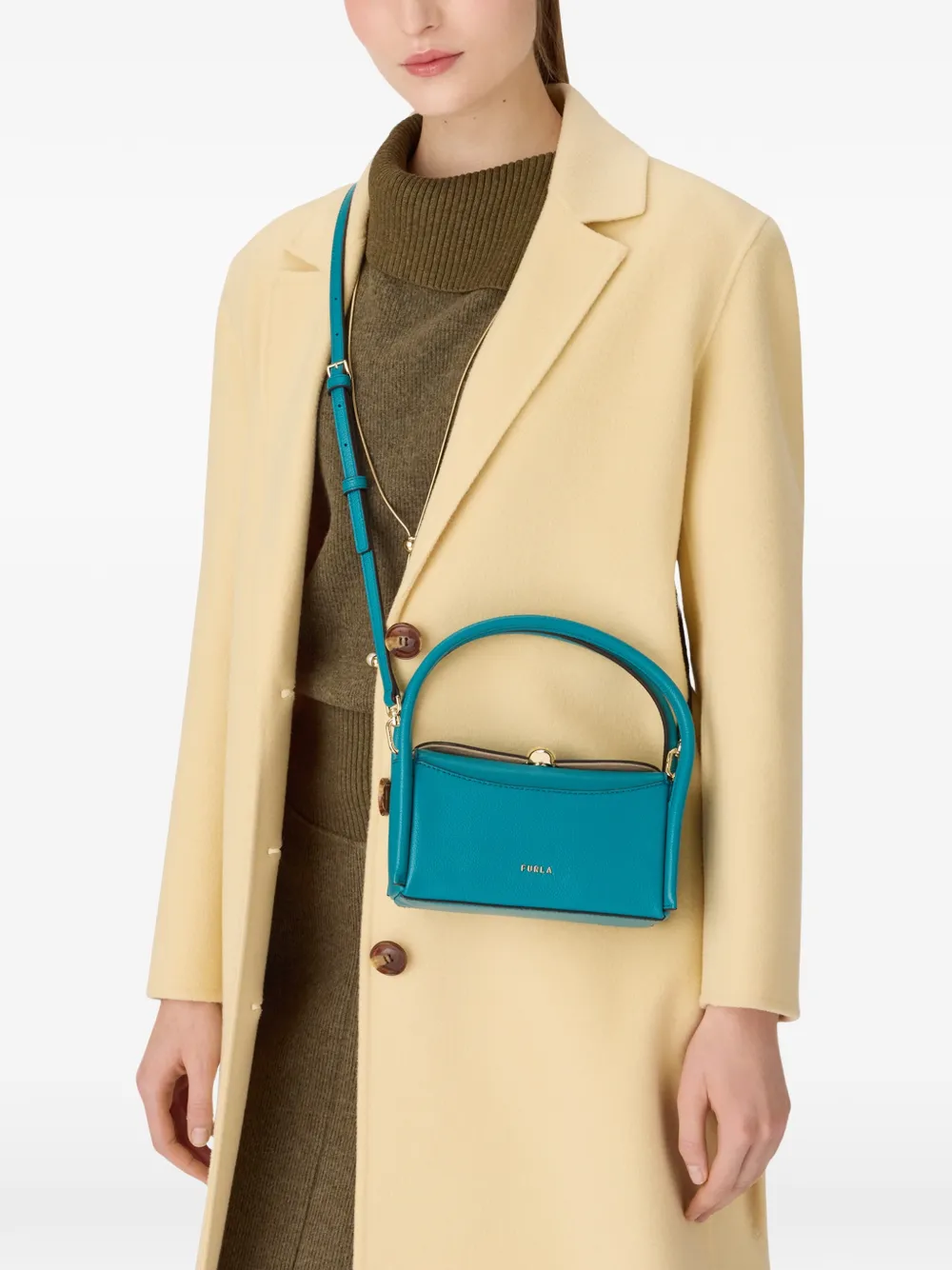 Furla Grote Boston shopper Blauw