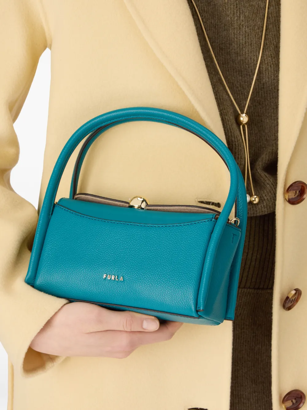Furla Grote Boston shopper Blauw