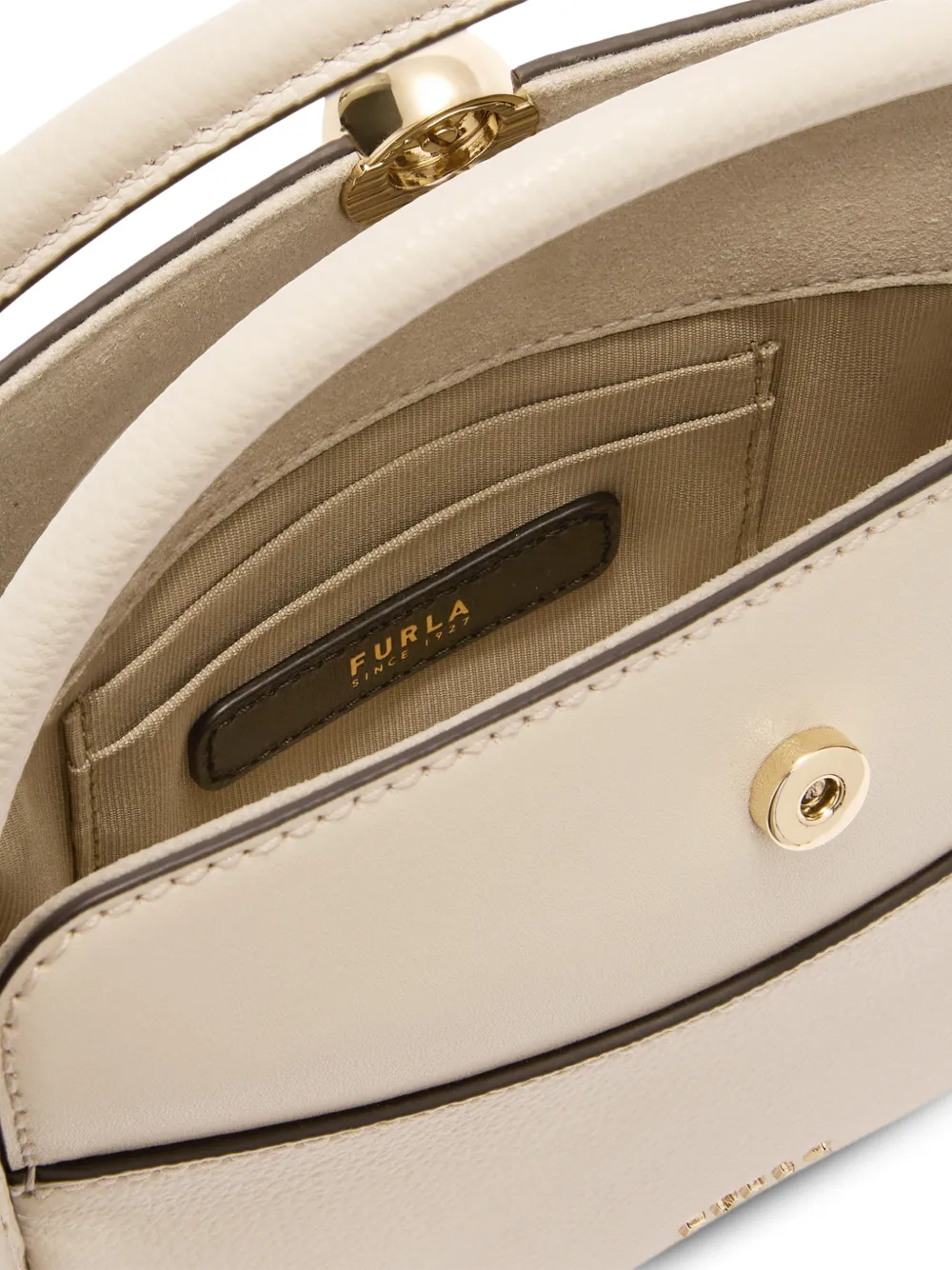 Furla Boston mini-crossbodytas met handvatten Beige