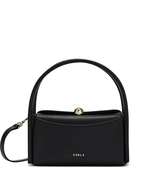 Furla large Boston leather tote bag