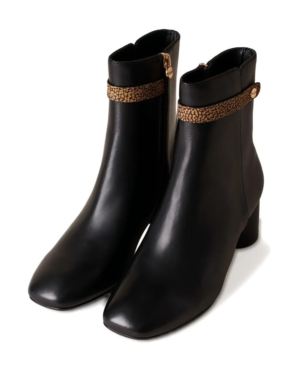 Borbonese 50mm Leather Boots In Black