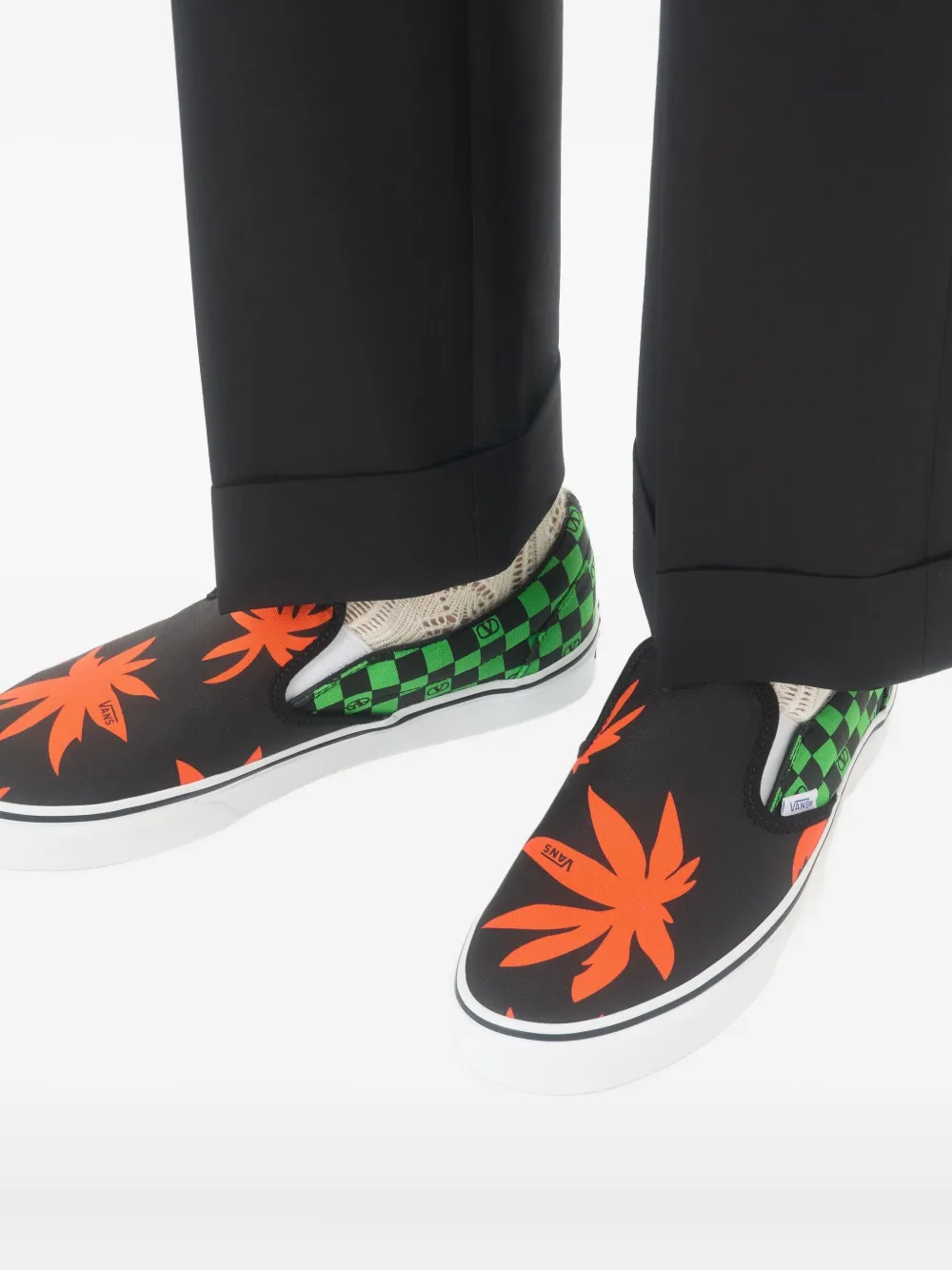 Valentino Garavani x Vans VLogo geruite slip-on sneakers Zwart