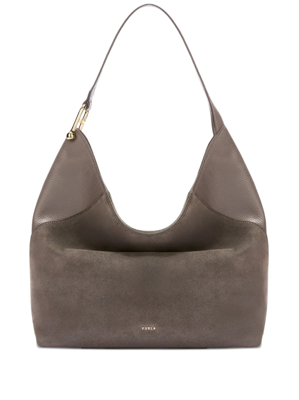 Furla Borsa a spalla Lara L con logo - Grigio