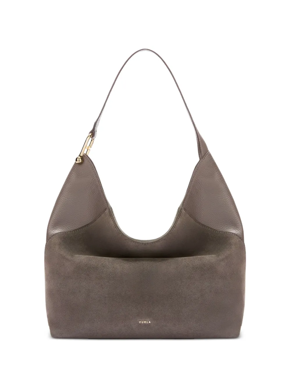 Furla Borsa a spalla Lara L con logo - Grigio