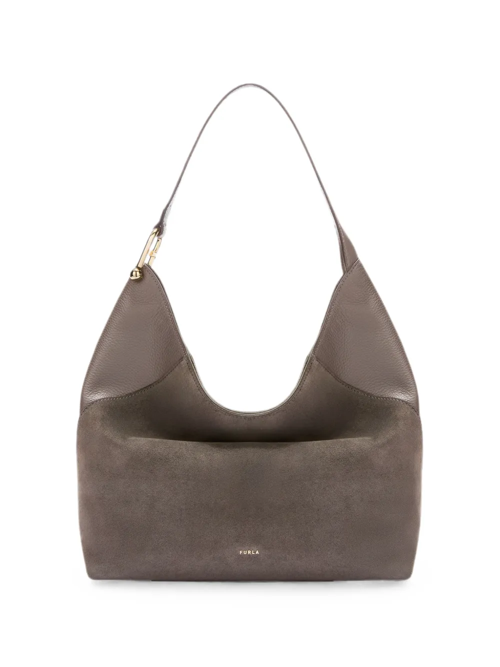 Furla Borsa a spalla Lara L con logo - Grigio