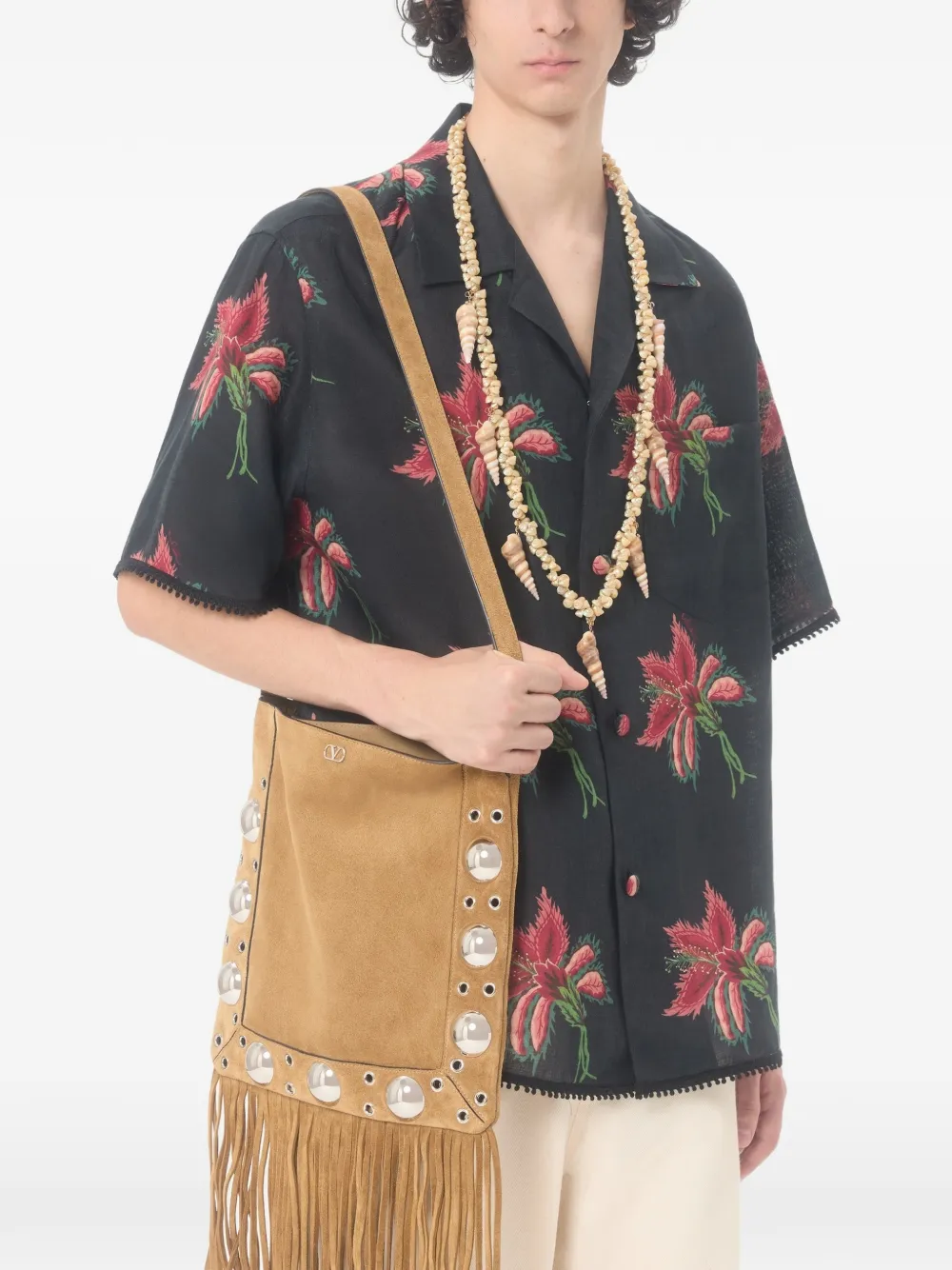Valentino Garavani Overhemd met bloemenprint Blauw