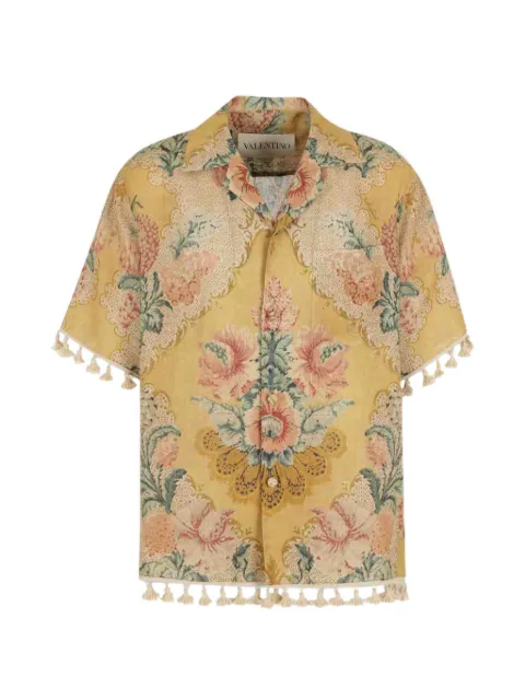 Valentino Garavani Apres L'Hiver Print linen shirt