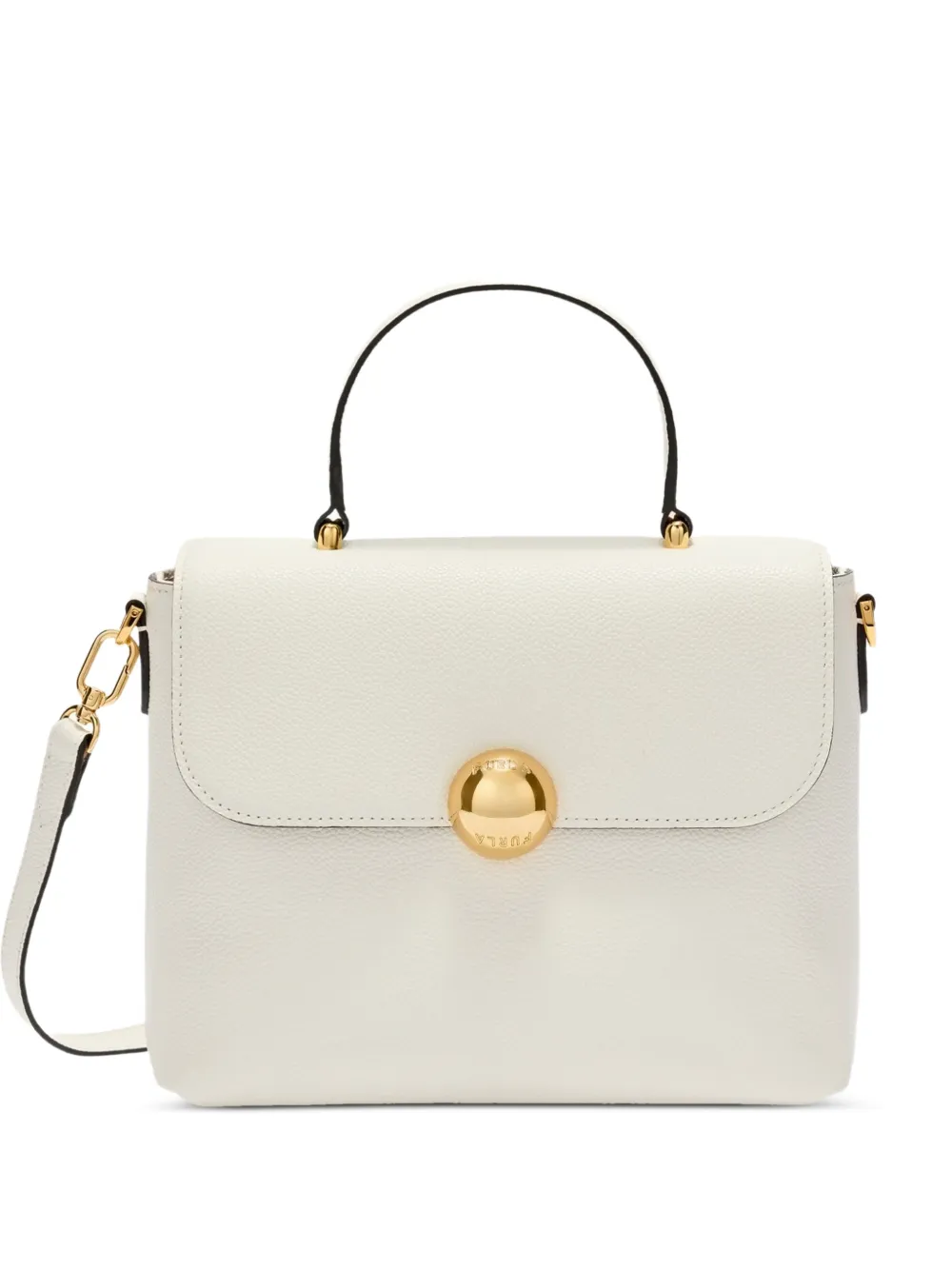 Furla ;oonlight textured flap tote bag | White | Image 1
