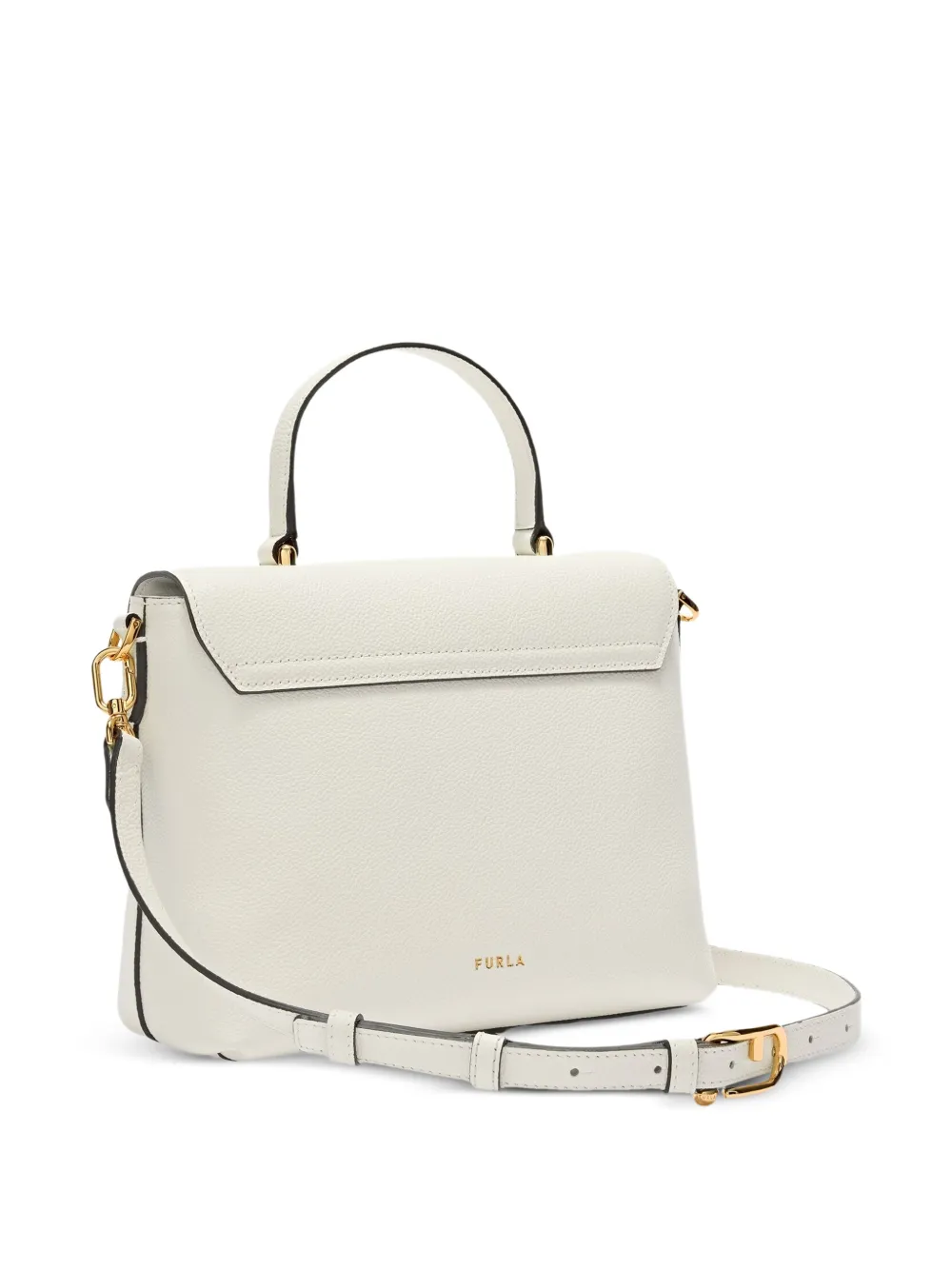 Furla Moonlight getextureerde shopper met flap Wit