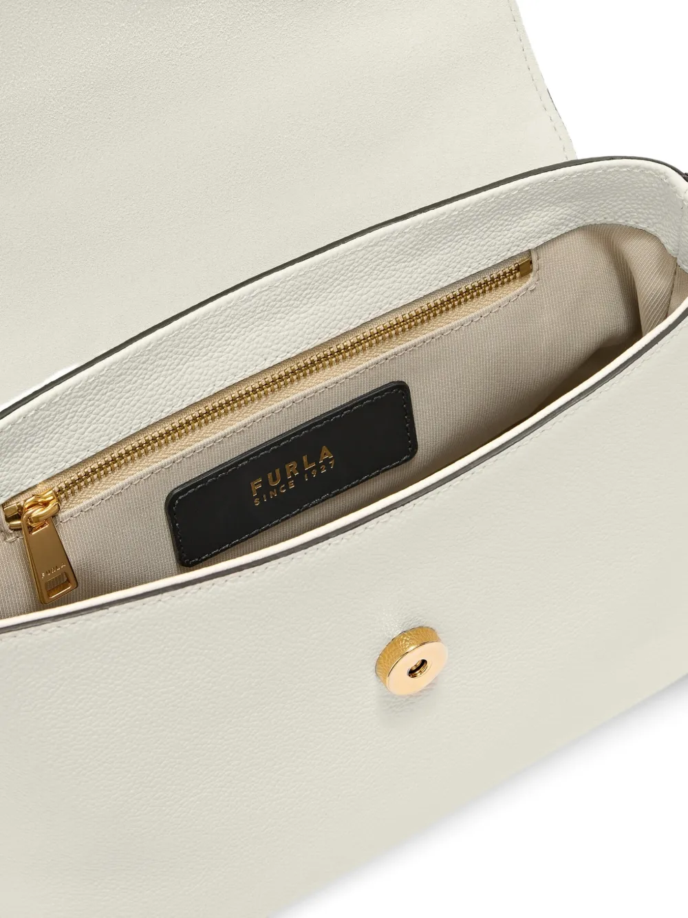 Furla Moonlight getextureerde shopper met flap Wit