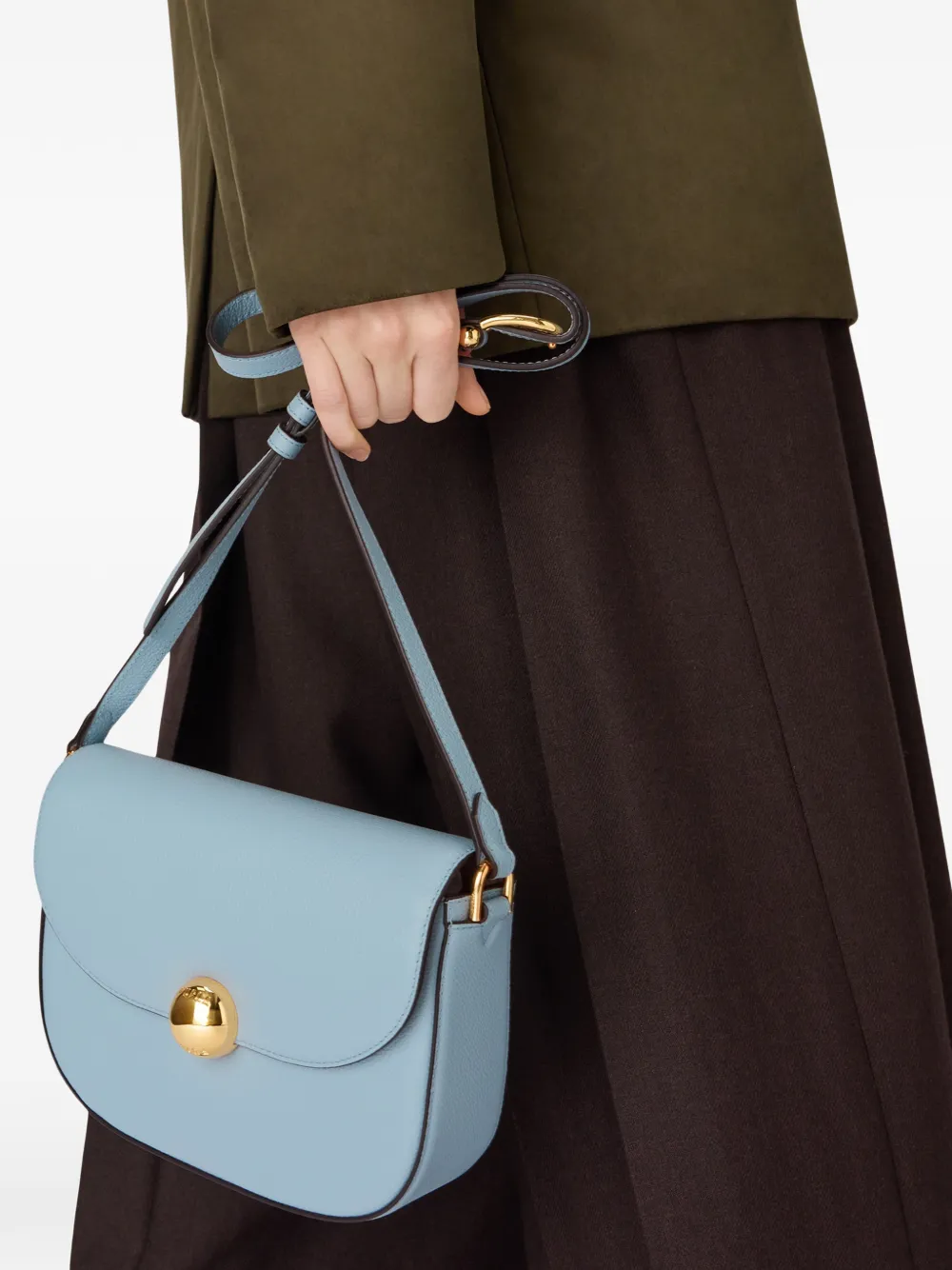 Furla Moonlight kleine leren crossbodytas Blauw
