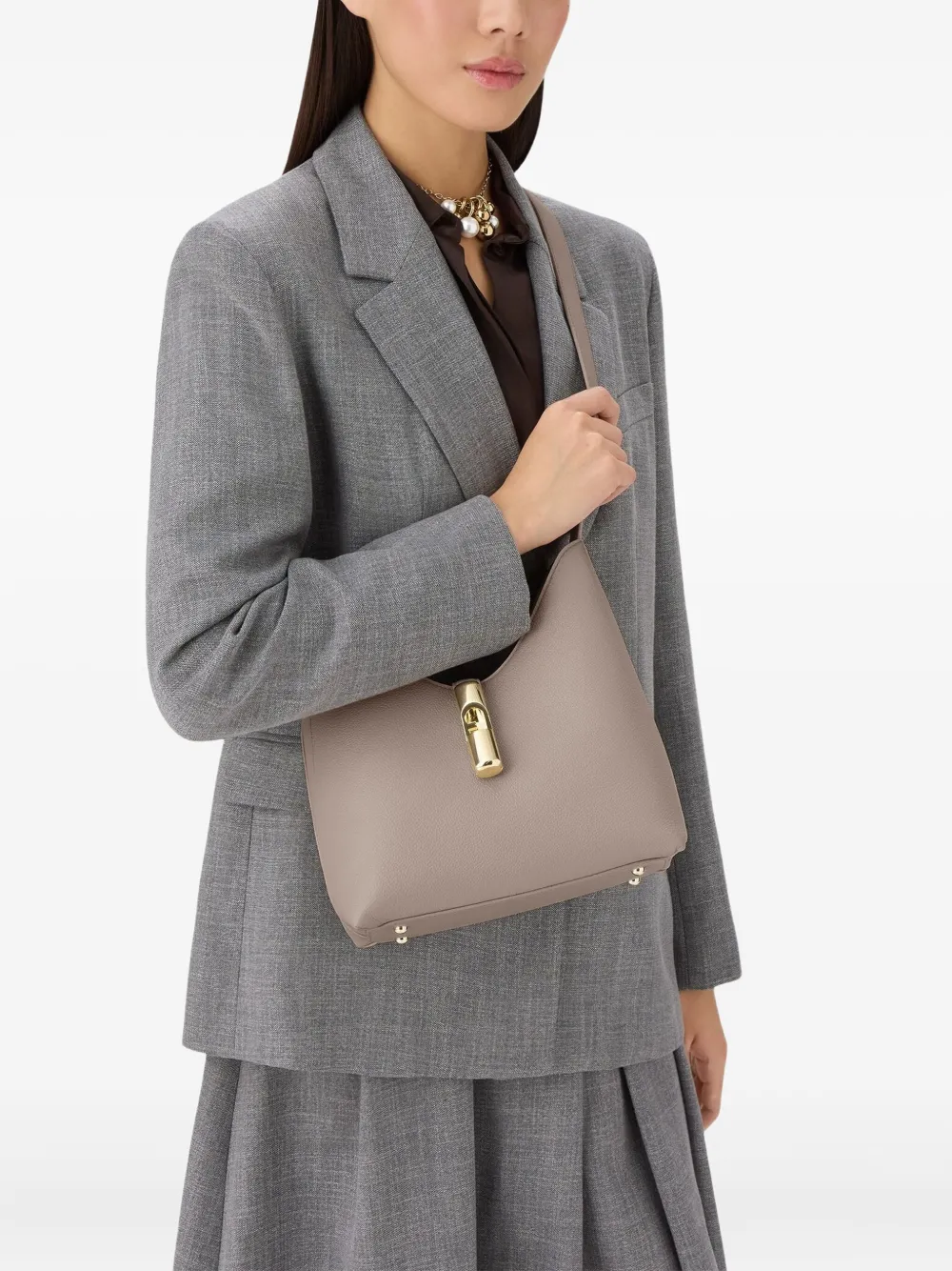 Furla Borsa a spalla Goccia piccola - Toni neutri