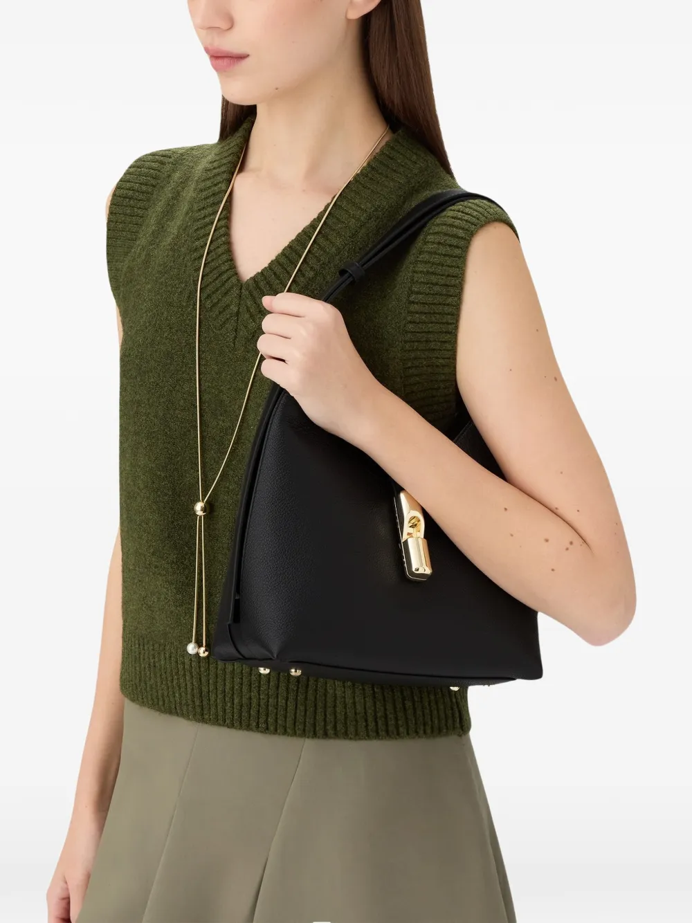 Furla small Goccia shoulder bag - Zwart