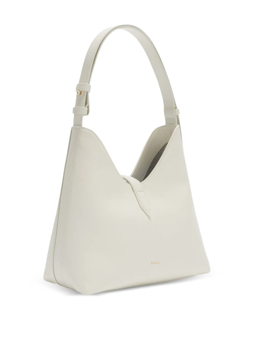Furla Goccia kleine leren schoudertas Beige
