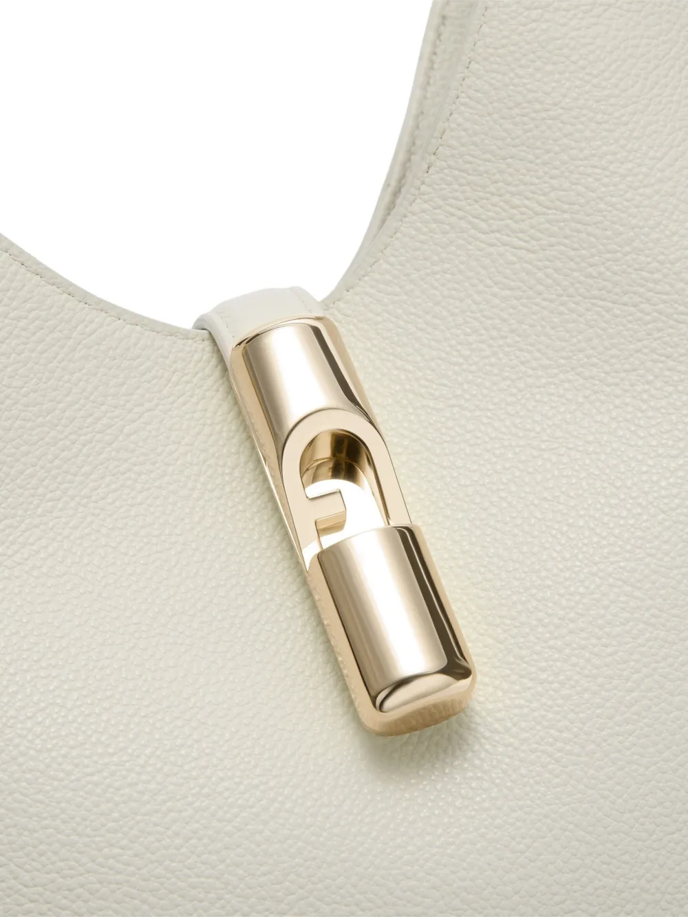 Furla Goccia kleine leren schoudertas Beige