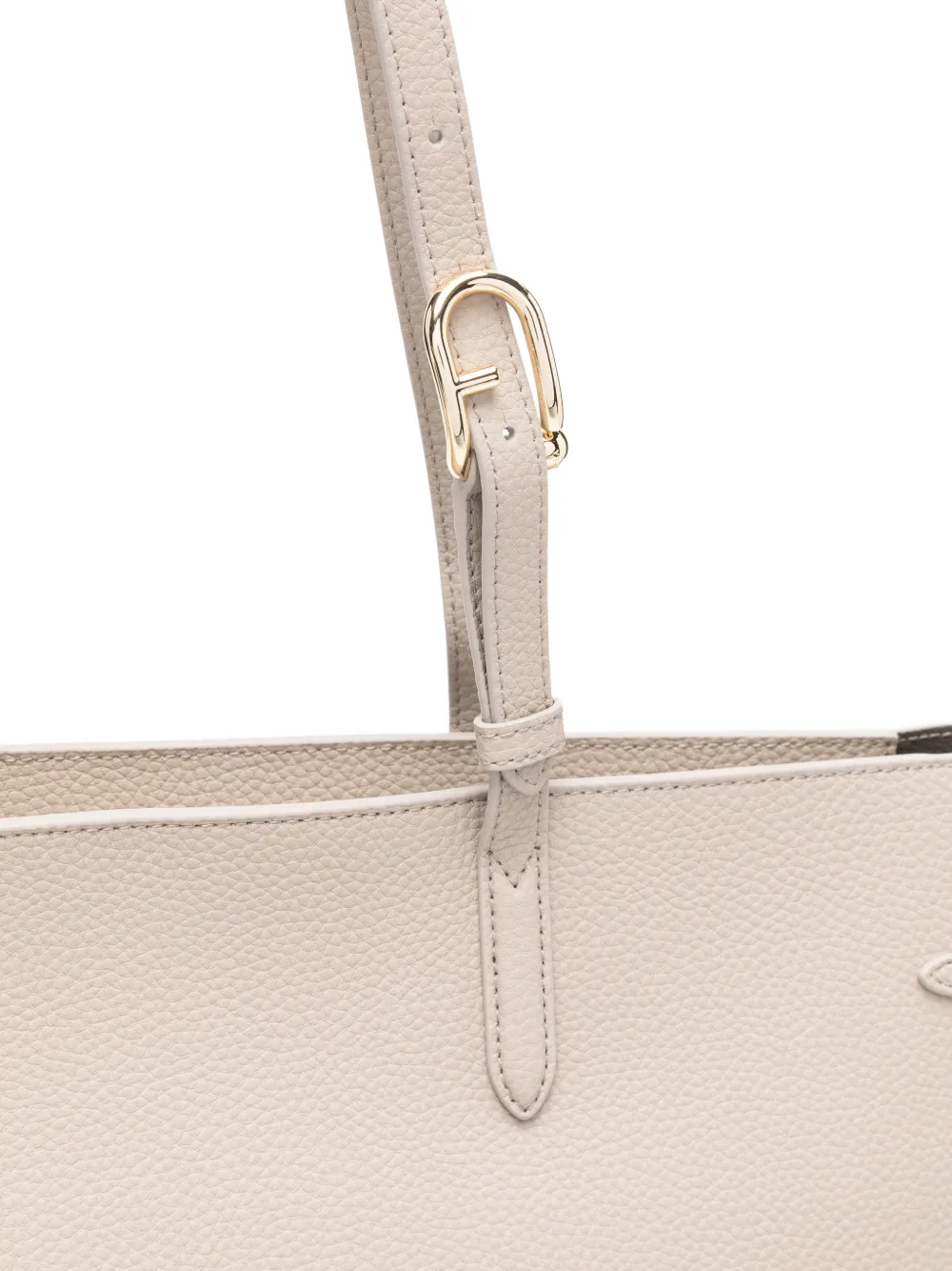 Furla Ava grote leren shopper Beige