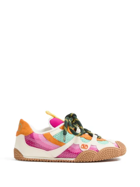 Valentino Garavani Amphibia sneakers van rubberen kalfsleer en gespleten leer